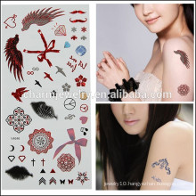 OEM Wholesale fashion temporary tattoos cute tattoo sticker high quality tattoo for beauty girl V4646